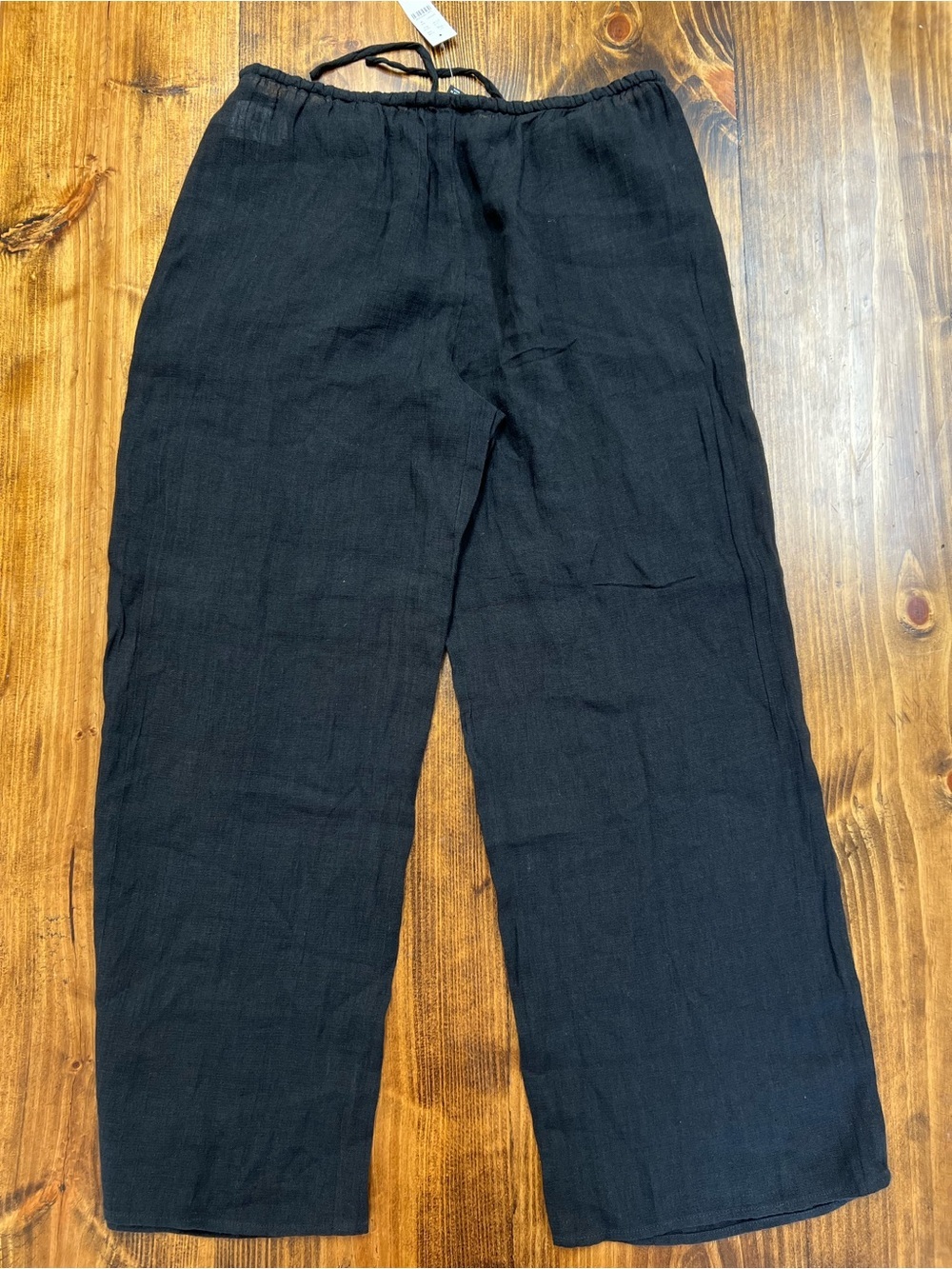 J. Crew Beach pant in Hampton linen-blend Black Size Medium NWT - Picture 6 of 9